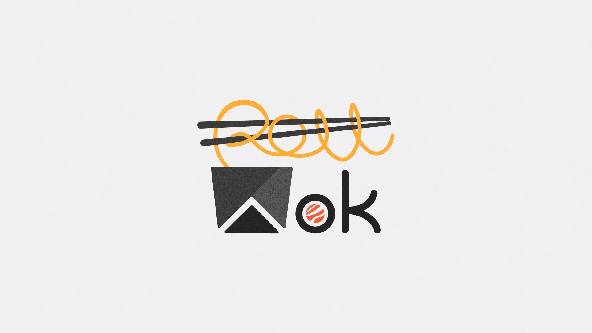 Разработка логотипа суши-бара «Roll Wok Club» в Лаишево